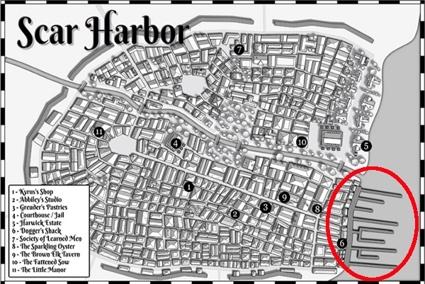 Scar Harbor map, Harbor
