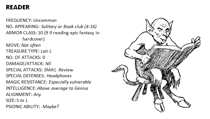 Reader Monster Manual Entry