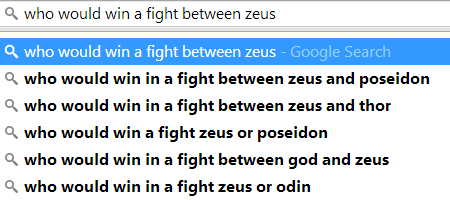 Who Would Win a Fight Between Zeus